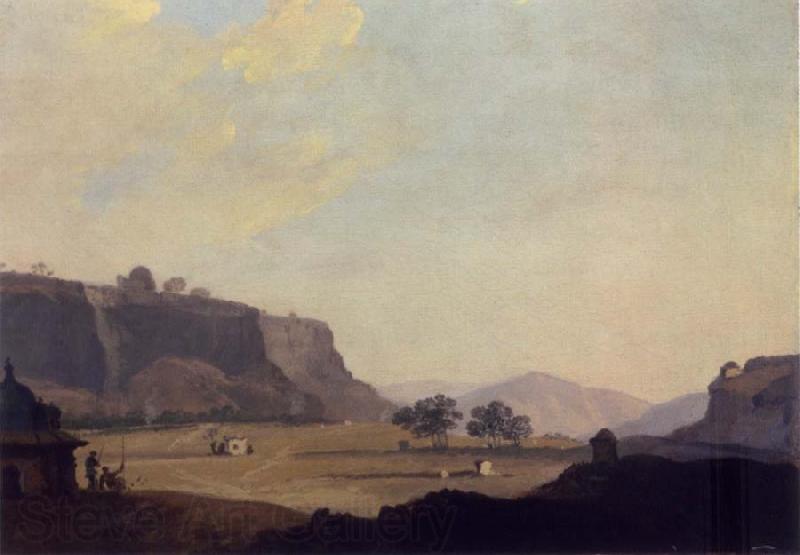 William Hodges A View of Part of the South Side of the Fort at Gwalior France oil painting art